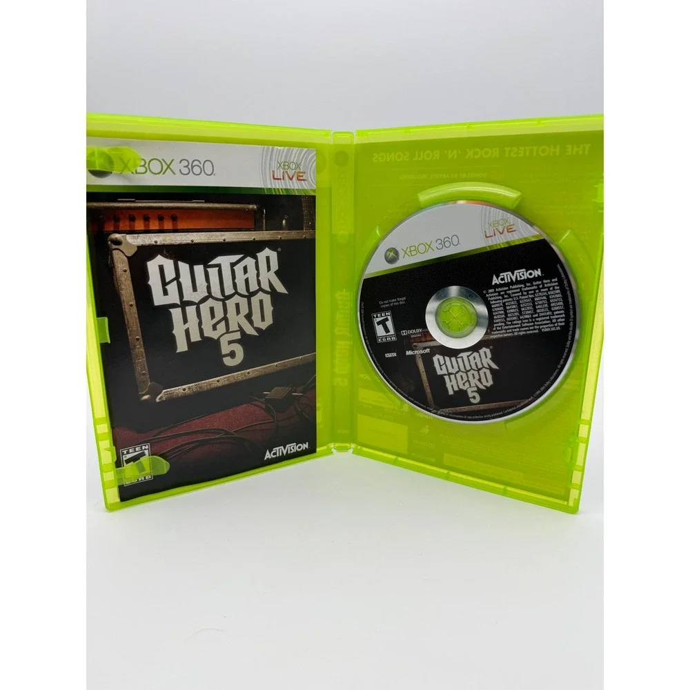 Guitar Hero 5 Xbox 360 Game Disc Manual Case 85 Songs 83 Artists CIB